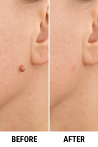 Skin tags removal Buxton before and after