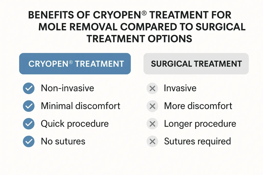 Benefits of facial mole removal Buxton - call our team today to book a consultation