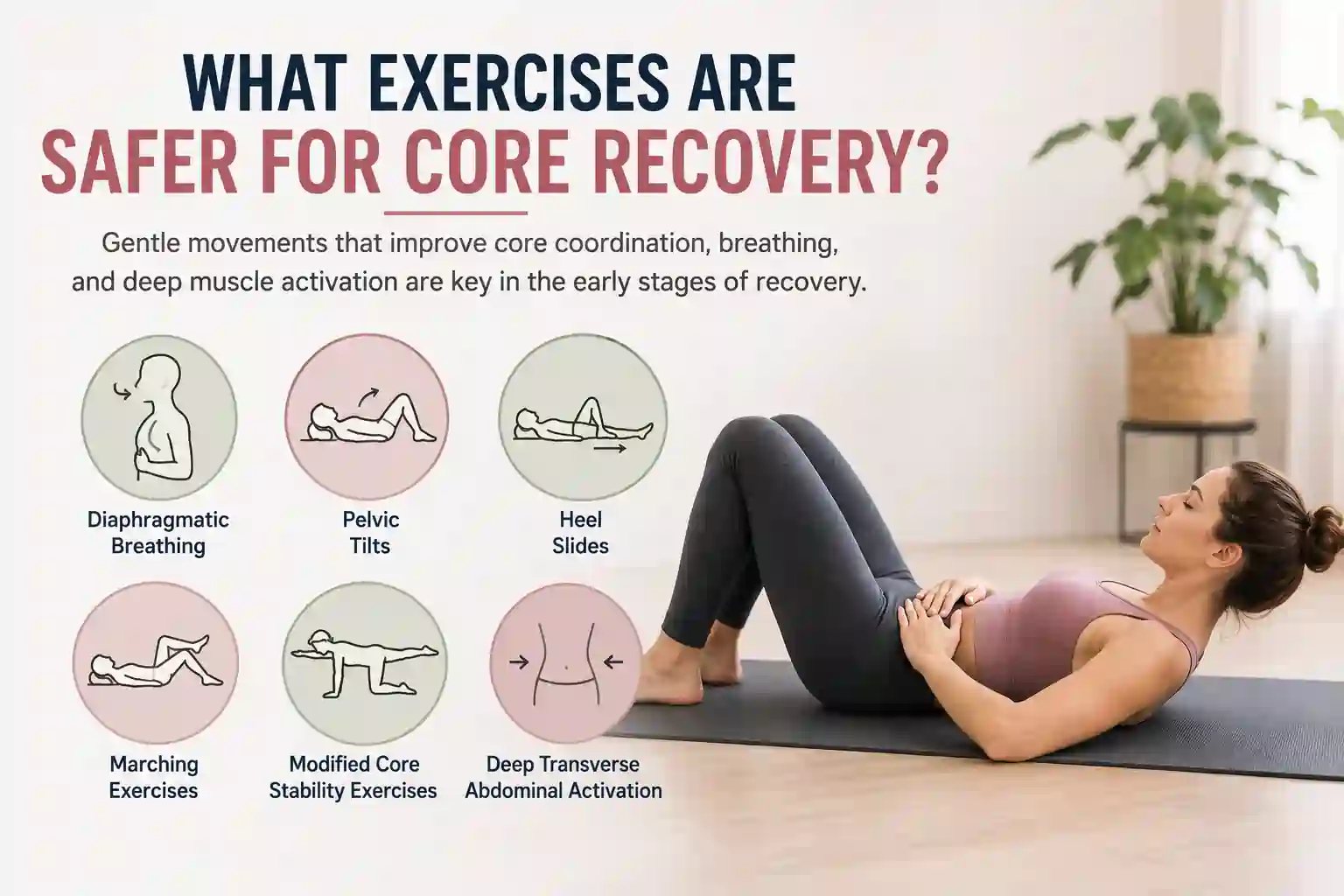 Which exercises may help diastasis recti Buxton?